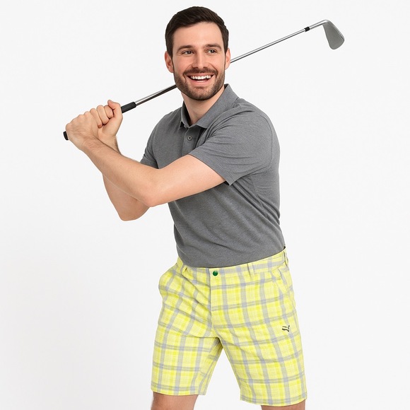 EUC Puma Plaid Golf Shorts – Size 36 – Stay-Put Waistband - Picture 1 of 8
